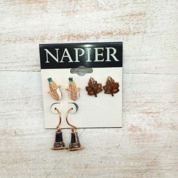 Napier Thanksgiving/Fall Earrings - Picture 1 of 2